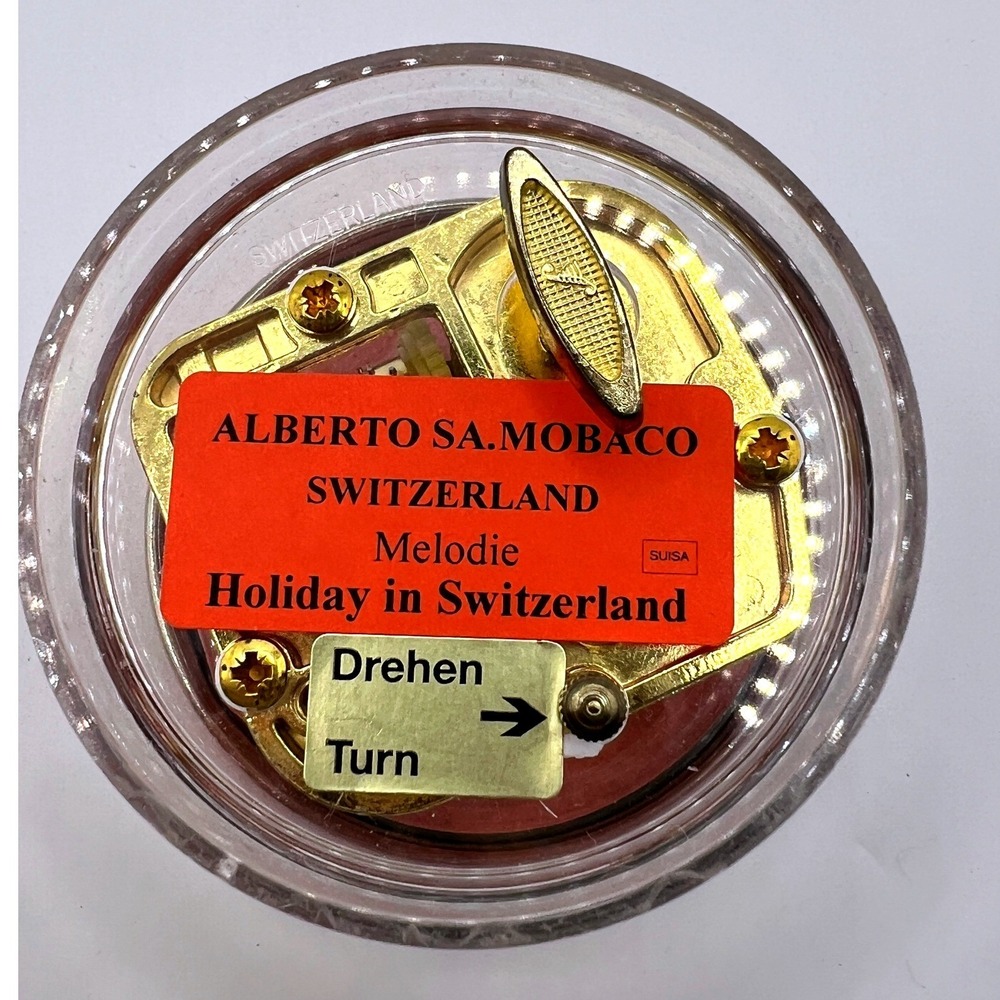 Mapsa Music Box Set Small Gold Vintage Swiss Edelweiss Zermatt Excellent - Picture 7 of 7